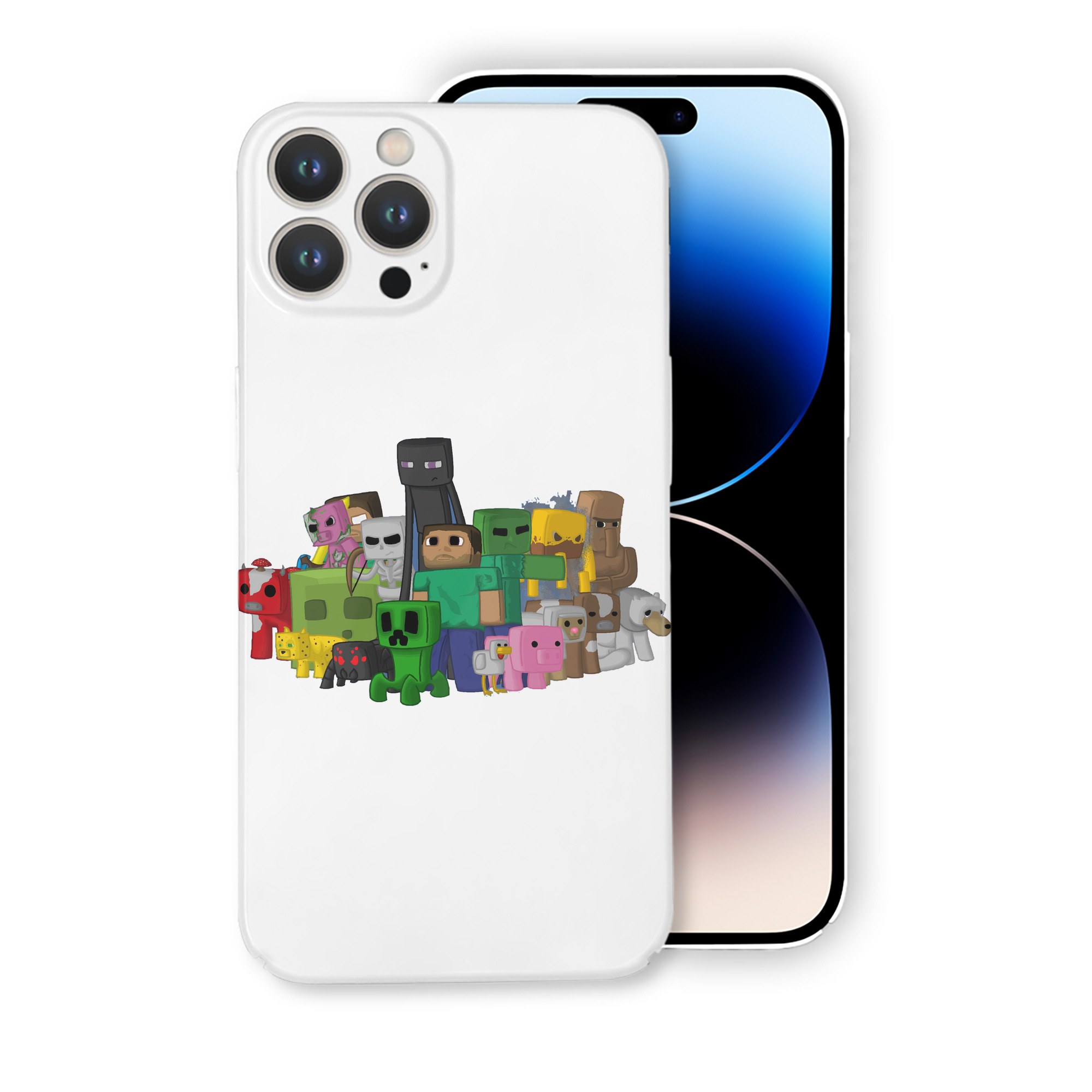 （画像用） マインクラフト ブロックの世界 Minecraft MC Block world 【iPhone 14シリーズ対応】ハードケース